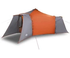 Tipi palapinė 8 asmeniui Pilka ir oranžinė tafta