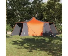 Tipi palapinė Pilka ir oranžinė 492 x 492 x 275 cm tafta