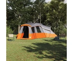 Šeimos palapinė Pilka ir oranžinė 762 x 655 x 218 cm tafta