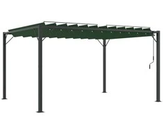 Palapinė su lygiais stogu Žalia 3 x 4 x 2,14 m
