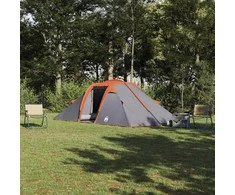 Tunelinė palapinė Pilka ir oranžinė 510 x 240 x 156 cm tafta