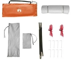 Vidinė palapinė Pilka ir oranžinė 280 x 220 x 176 cm tafta