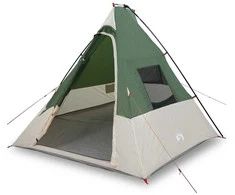 Tipi palapinė su stogu Žalia 383 x 338 x 217 cm tafta