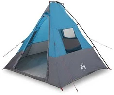 Tipi palapinė su stogu Mėlyna 383 x 338 x 217 cm tafta