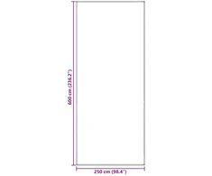 Palapinės kilimėlis Šviesiai pilka 600 x 250 cm Polietilenas