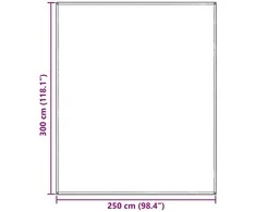 Palapinės kilimėlis Šviesiai pilka 300 x 250 cm Polietilenas