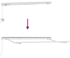 Markizės rėmas Balta 3,5 x 2 m metalas