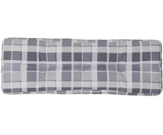 Paletės pagalvėlė, pilka, 120x40x12cm, audinys, languota