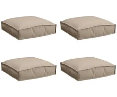 Pagalvėlė 4 pcs Taupe 40 x 40 x 8 cm Oksfordo audinys