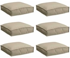 Pagalvėlė 6 pcs Taupe 40 x 40 x 8 cm Oksfordo audinys