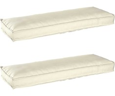 Pallet pagalvių rinkinys 2 pcs Kreminė 120 x 40 x 8 cm