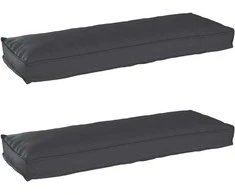 Pallet pagalvių rinkinys 2 pcs Juoda 120 x 40 x 8 cm