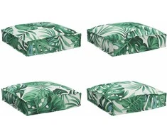 Pagalvėlė 4 pcs Lapų raštas 40 x 40 x 8 cm Oksfordo audinys