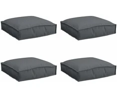 Pagalvėlė 4 pcs Antracitas 40 x 40 x 8 cm Oksfordo audinys