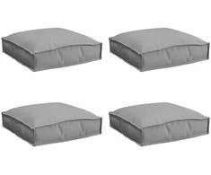 Pagalvėlė 4 pcs Pilka 40 x 40 x 8 cm Oksfordo audinys