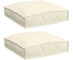 Pagalvėlė 2 pcs Kreminė 40 x 40 x 8 cm Oksfordo audinys