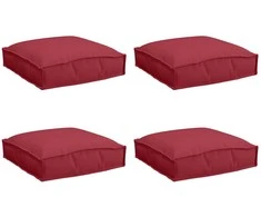 Pagalvėlė 4 pcs Vyno raudona 40 x 40 x 8 cm Oksfordo audinys