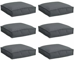 Pagalvėlė 6 pcs Antracitas 40 x 40 x 8 cm Oksfordo audinys