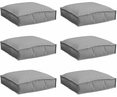 Pagalvėlė 6 pcs Pilka 40 x 40 x 8 cm Oksfordo audinys