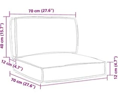 Pallet pagalvių rinkinys 2 pcs Antracitas Oksfordo audinys