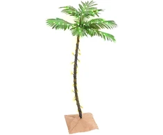 Palmė su 72 šiltomis baltomis LED lemputėmis, 120cm