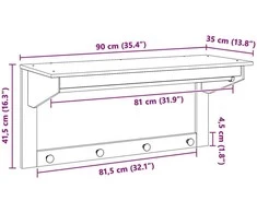 Paltas HILL Balta ir medaus ruda 90 x 35 x 41.5 cm