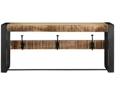 paltų kabykla 80x35x35 cm Tvirtas neapdorotos medienos mangas
