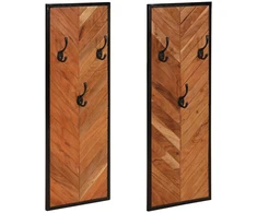 paltų kabyklos 2 vnt 35x1x90 cm akacijos masyvo