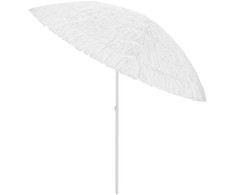 Paplūdimio skėtis, baltos spalvos, 300cm, havajietiško dizaino