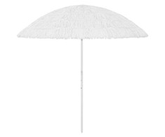 Paplūdimio skėtis, baltos spalvos, 300cm, havajietiško dizaino
