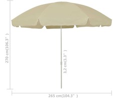 Paplūdimio skėtis nuo saulės, smėlio geltonos spalvos, 300cm