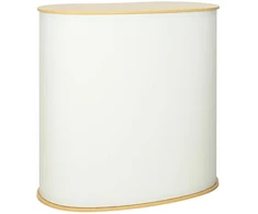 Parodų prekystalis Šviesiai ruda ir balta 90 x 48 x 93 cm