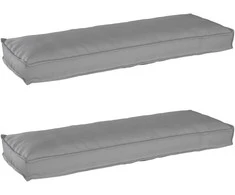 Pallet pagalvių rinkinys 2 pcs Pilka 120 x 40 x 8 cm
