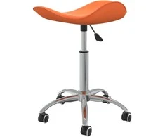 Pasukama valgomojo kėdė, oranžinė, dirbtinė oda (323690)