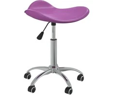 Pasukama valgomojo kėdė, violetinė, dirbtinė oda (323691)