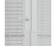 Paukščių narvas Antracitas 215 x 110 x 247 cm Cinkuota plienas