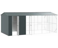 Paukščių narvas Antracitas 645 x 310 x 247 cm Cinkuota plienas