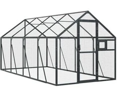 Paukštidė, antracito spalvos, 1,79x4x1,85m, aliuminis