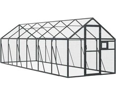 Paukštidė, antracito spalvos, 1,79x6x1,85m, aliuminis