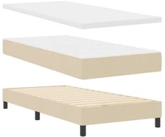 Kiemas lova su galvūgalio Kreminė 100 x 200 cm audinys