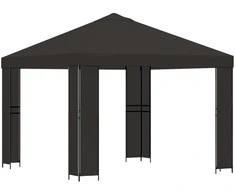 Pavėsinė 3 x 3 m Antracito Poliesteris ir plienas 190 gsm