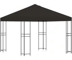 Pavėsinė 3 x 3 m Antracito Poliesteris ir plienas 190 gsm