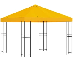 Pavėsinė 3 x 3 m Geltona Poliesteris ir plienas 190 gsm