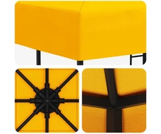 Pavėsinė 3 x 3 m Geltona Poliesteris ir plienas 190 gsm