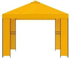 Pavėsinė 3 x 3 m Geltona Poliesteris ir plienas 190 gsm