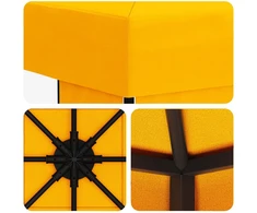 Pavėsinė 3 x 3 m Geltona Poliesteris ir plienas 190 gsm