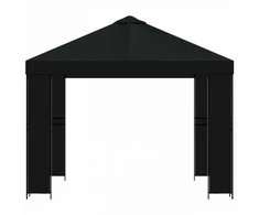Pavėsinė 3 x 3 m Juoda Poliesteris ir plienas 190 gsm
