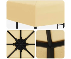 Pavėsinė 3 x 3 m Kreminė Poliesteris ir plienas 190 gsm