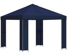 Pavėsinė 3 x 3 m Mėlyna Poliesteris ir plienas 190 gsm
