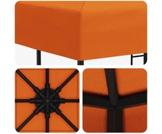 Pavėsinė 3 x 3 m Oranžinė Poliesteris ir plienas 190 gsm